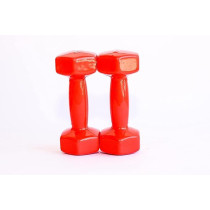 2-Piece Dumbbell Set, Red Colour, 3 Kg Each