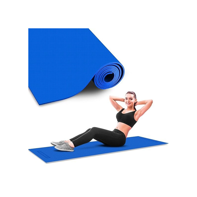 Thickened Yoga And Exercise Mat, Rubber-Blue Colour
