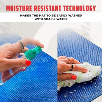 Thickened Yoga And Exercise Mat, Rubber-Blue Colour