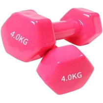 2-Piece Hexagon Dumbbell Set, Red Colour, 4Kg Each