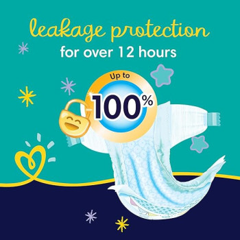 Pampers Baby-Dry Night Diapers Additional Absorption Layer For Overnight Leakage Protection, Size 5, 12-17 Kg, 58 Diaper Count