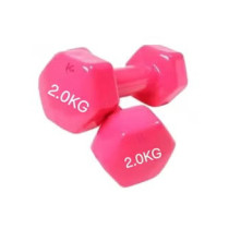 2-Piece Vinyl Weight Lifting Training Dumbbell Set, 2 Kg Each