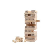 Hypermarket Super Store 54-Piece Jenga Wiss Stack Brain Teaser Toy Set Durable And Portable, Easy To Carry 7.5 x 24cm