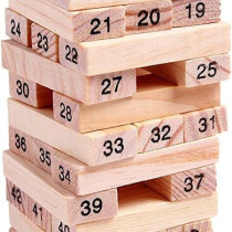 Hypermarket Super Store 54-Piece Jenga Wiss Stack Brain Teaser Toy Set Durable And Portable, Easy To Carry 7.5 x 24cm