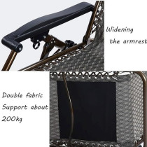 Multipurpose Foldable Chair, Black/Brown Colour