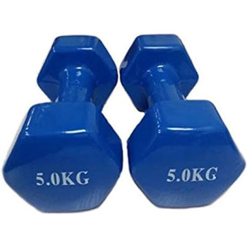 1-Piece Weight Lifting Dumbbells, Blue Colour, 5Kg