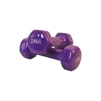 2-Piece Dumbbells, Purple Colour, 2 Kg Each