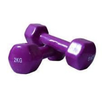 2-Piece Dumbbells, Purple Colour, 2 Kg Each