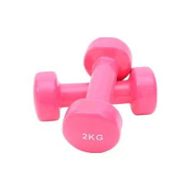 2-Piece Classical Head Dumbbell, Pink Colour, 2 Kg Each
