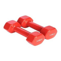 2-Piece Double Dumbbells, Red Colour, 3 Kg Each