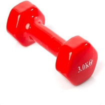2-Piece Double Dumbbells, Red Colour, 3 Kg Each