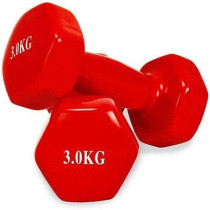 2-Piece Double Dumbbells, Red Colour, 3 Kg Each
