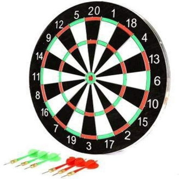 Dart Board-17 Inch, Indoor And Outdoor Magnetic Dartboard Kit with 6 Soft Darts Ideal For Playing Boys And Girls