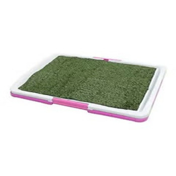 3 Tires Indoor Puppy Dog Potty Training Pee Pad Mat Tray Grass Toilet With Tray, White Colour