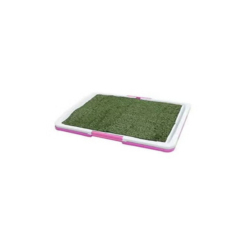 3 Tires Indoor Puppy Dog Potty Training Pee Pad Mat Tray Grass Toilet With Tray, White Colour