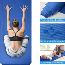 Leostar Pvc Yoga Mat 61 x 173cm, Blue Colour