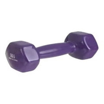1-Piece Dumbbell Vinyl For Weghtlifting Exercise, Purple Colour, 3 Kg