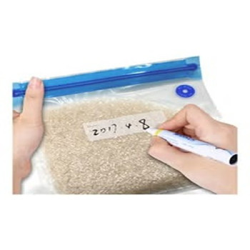 5-Piece Vacuum Storage Bags Set Clear/Blue Colour 22 x 21, 26 x 28, 22 x 34, 26 x 34, 30 x 34cm