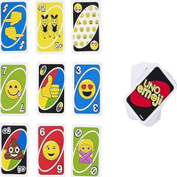 Uno Emoji Card Game, Multicolour