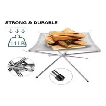 Campfire Rack, Outdoor Wood Burner Foldable Campfire, 25 x 10 x 10cm,