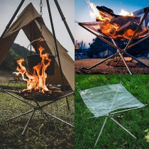 Campfire Rack, Outdoor Wood Burner Foldable Campfire, 25 x 10 x 10cm,