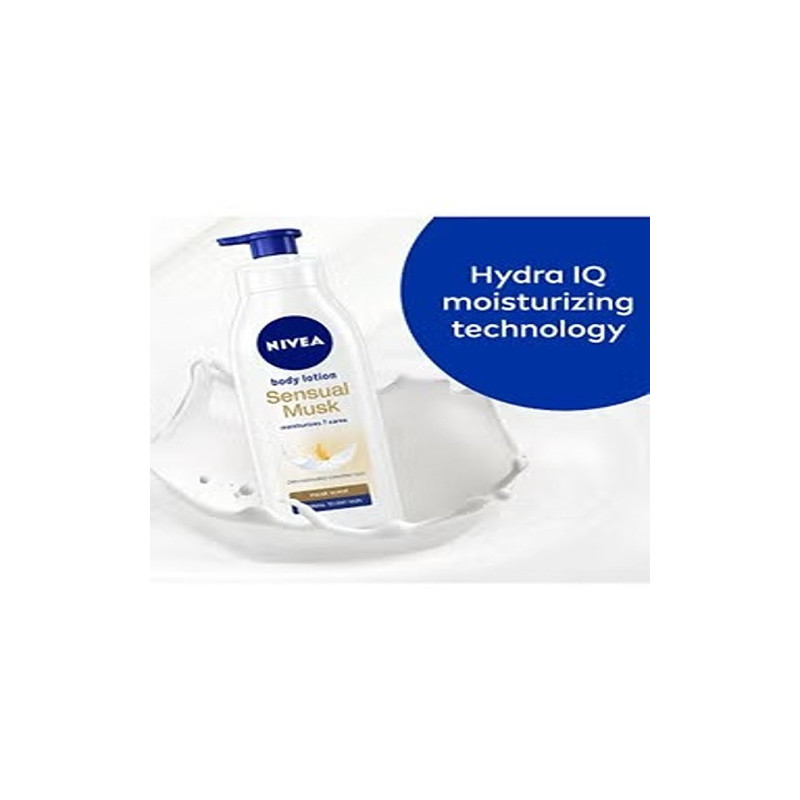 Nivea Sensual Musk Body Lotion, Musk Scent, Normal To Dry Skin, 400ml