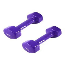 2-Piece Dumbbells Set, Purple Colour, 1Kg Each