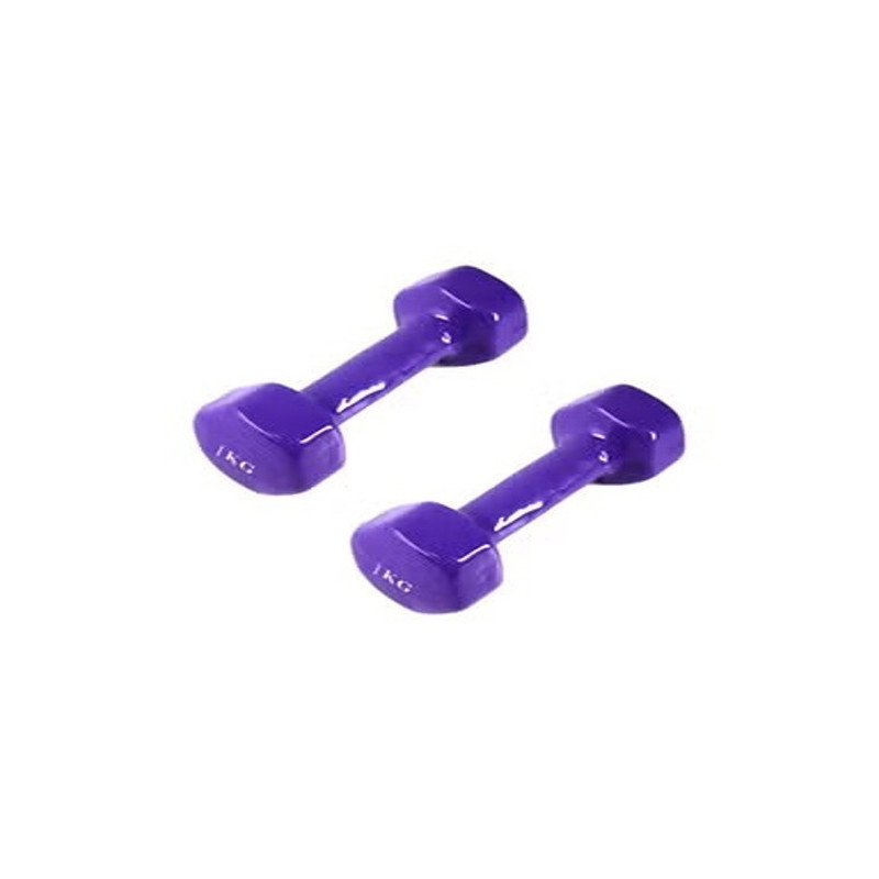 2-Piece Dumbbells Set, Purple Colour, 1Kg Each