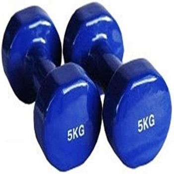 2-Piece Neoprene Dumbbell Set, Blue Colour, 5 Kg Each