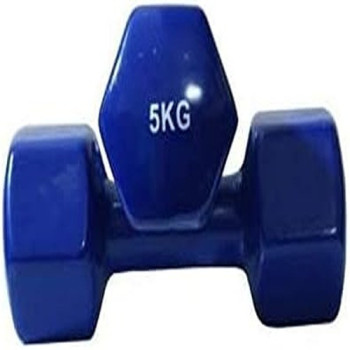 2-Piece Neoprene Dumbbell Set, Blue Colour, 5 Kg Each