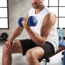 2-Piece Neoprene Dumbbell Set, Blue Colour, 5 Kg Each