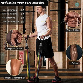 Fitness Insanity Resistance Band Set, Include 5 Stackable Exercise Bands 13.46 Inch