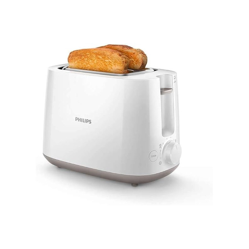 Philips Daily Toaster HD2581/01, Cool Wall, 800W, Removable Crumb Tray, Defrost And Reheat Settings, Cancel Button, 2 S