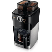 Philips Grind And Brew Coffee Maker With Glass Jug, Grind And Brew System, Hd7762, Black / Silver