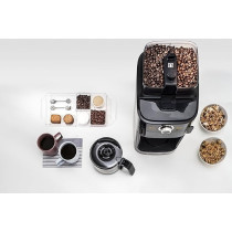 Philips Grind And Brew Coffee Maker With Glass Jug, Grind And Brew System, Hd7762, Black / Silver