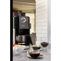 Philips Grind And Brew Coffee Maker With Glass Jug, Grind And Brew System, Hd7762, Black / Silver