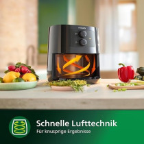 Philips Airfryer Essential - 4.1 Litre Pan, Deep Fryer Without Oil, Smart Sensing, Rapid Air, Nutriu App With Recipes