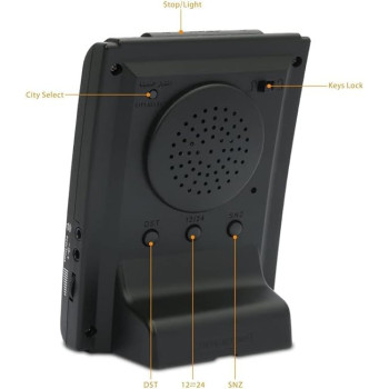 Al-Harameen Azan Clock Lcd Prayer Clock / Hijri Clock, Wall Clock / Home / Office / Mosque Azan Clock / Bedside Clock, Black Colour, HS-3011