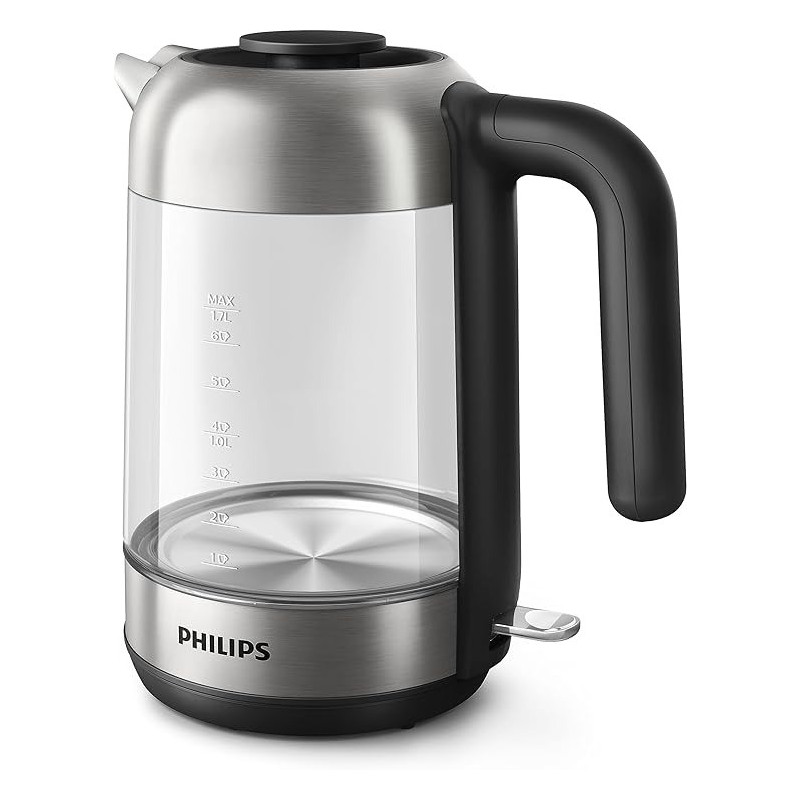Philips Series 5000 Glass Kettle Stainless Steel, Crystal 2200W 1.7L, Mid Entry Light Status Indicator HD9339 / 81
