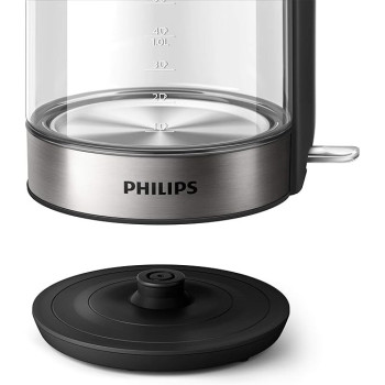 Philips Series 5000 Glass Kettle Stainless Steel, Crystal 2200W 1.7L, Mid Entry Light Status Indicator HD9339 / 81