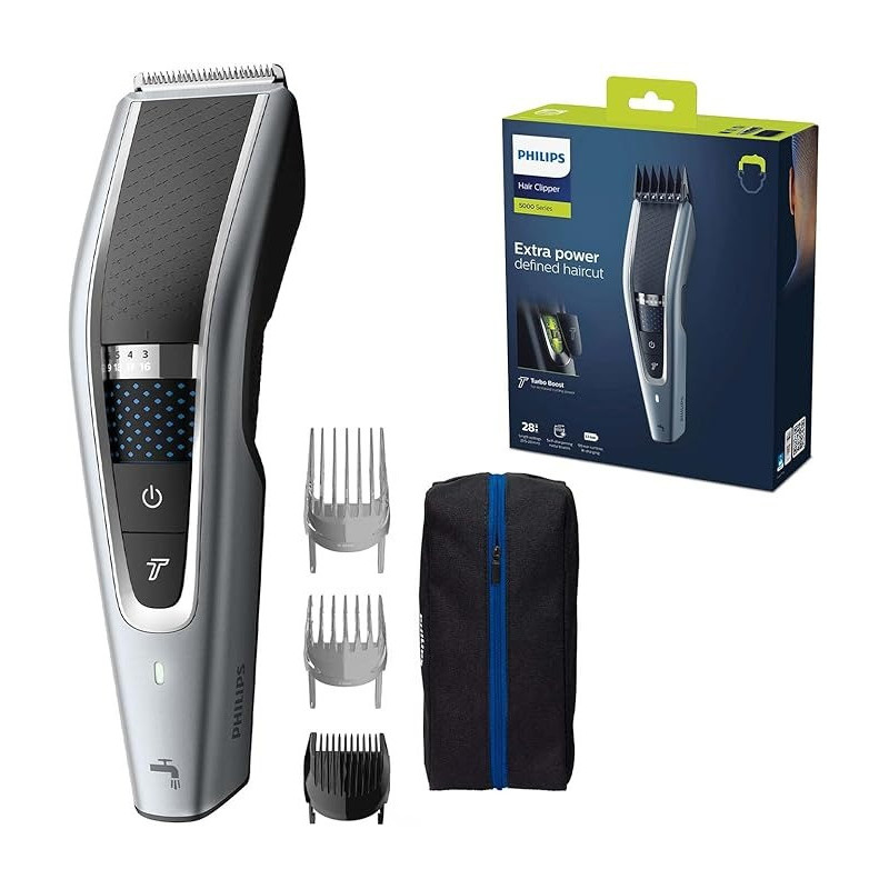 Philips HC5630 / 15 Series 5000 Hair Trimmer With 28 Length Settings, 3 Comb Attachments And Turbo Mode
