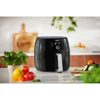Philips Avance Collection 2200W Air Fryer, With Fat Removal Technology For Healthy Cooking / Baking / Grilling, Hd9650 / 91, Black, 1.4Kg XXL