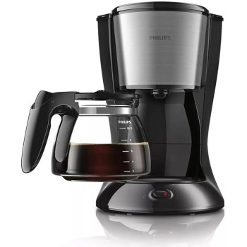 Philips Daily Collection HD7462 Drip Coffee Maker 1.2L 15 Cups, Stainless Steel, Freestanding, Semi-Auto, Black