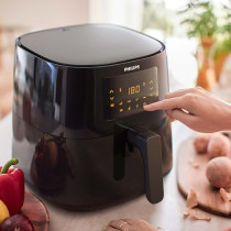 Philips Kitchen Appliances Essential Airfryer Xl 2.65LB / 6.2L Capacity Digital With Rapid Air Technology, Easy Clean Basket, Black Hd9270 / 91
