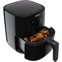 Philips Kitchen Appliances Essential Compact 1.8LB / 4.1L Capacity Airfryer With Rapid Air Technology, Easy Clean Basket, Black HD9200 / 91