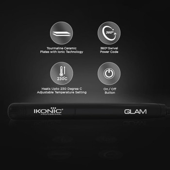Ikonic Hair Straightner - Glam, Black Colour