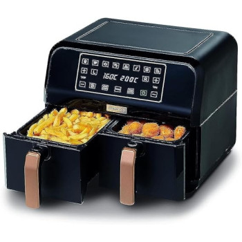 Kenwood Digital Twin Air Fryer, 1.7Kg Plus 4L XXXL Capacity With Dualzone Technology And Dual Frying Baskets, HFP70.000BK