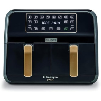 Kenwood Digital Twin Air Fryer, 1.7Kg Plus 4L XXXL Capacity With Dualzone Technology And Dual Frying Baskets, HFP70.000BK