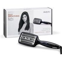 Babyliss Hair Straightening, 3D Tech Hot Brush For Versatile Styling And Smooth Results, Black Colour, Durable Construction For Long-Lasting Performance, BABHSB101SDE