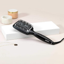 Babyliss Hair Straightening, 3D Tech Hot Brush For Versatile Styling And Smooth Results, Black Colour, Durable Construction For Long-Lasting Performance, BABHSB101SDE